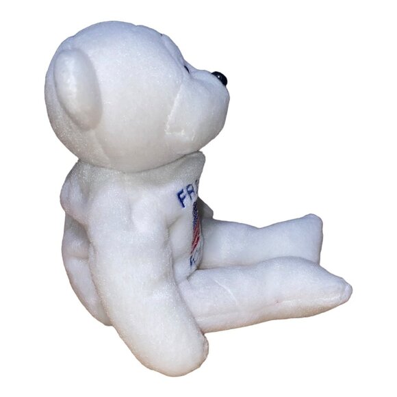 Patriotic White Plush Bear "Patriot" By March Of Dimes With Freedom For All Desi - Picture 5 of 8